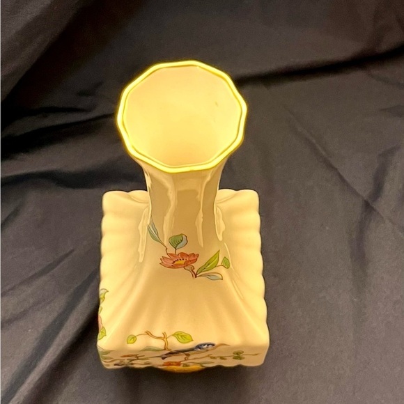 Pembroke Aynsley England Fine Bone China Gilded Milk White Glass Porcelain Vase - Picture 12 of 14